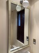 Silvered framed wall mirror