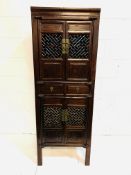 Varnished hardwood cabinet