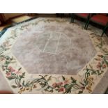 'Loomah' Chinese style bespoke octagonal carpet