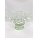1960's hand crafted glass basket