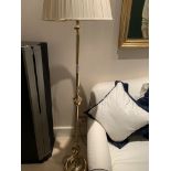 Pair of brass standard lamps