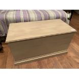 Cream painted wooden blanket box