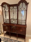 Inlaid mahogany Sheraton style display cabinet