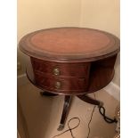 Mahogany drum style table