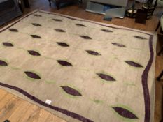 Green and purple rug