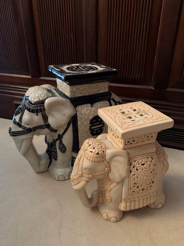 Two Elephant ceramic stools - Image 3 of 3