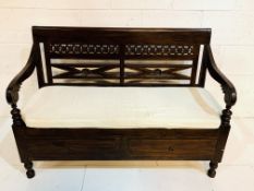 Hardwood decorative bench