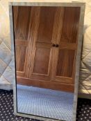 Silvered framed wall mirror