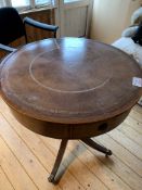 Mahogany drum table