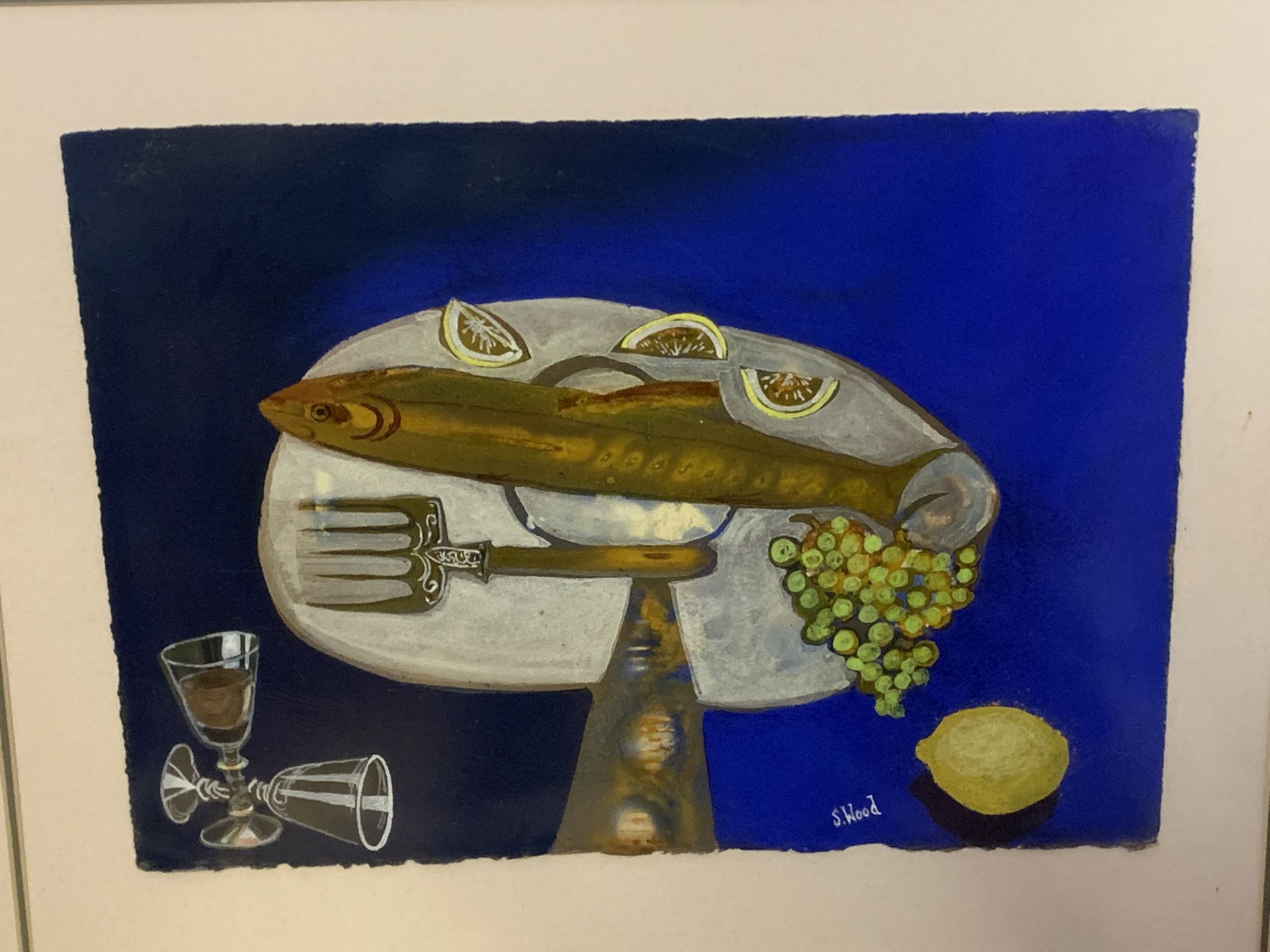 "Fish still life in the Dutch manner", by Shelia Wood - Image 2 of 2