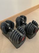 Set of Bowflex adjustable dumbbells