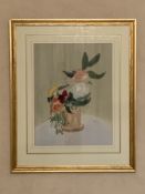 Patrick Hall (1906-1992) a pair of framed and glazed floral watercolours