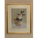 Patrick Hall (1906-1992) a pair of framed and glazed floral watercolours