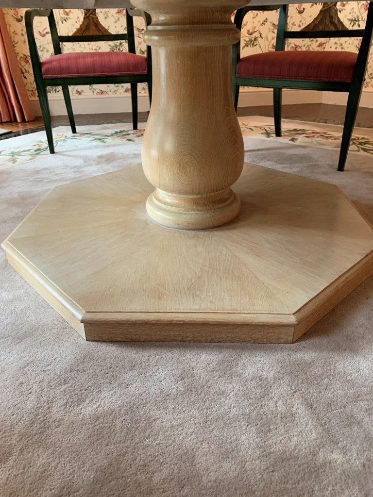 Large limed oak octagonal table - Image 2 of 5