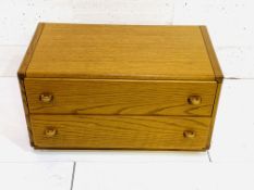 Stag chest of two drawers.