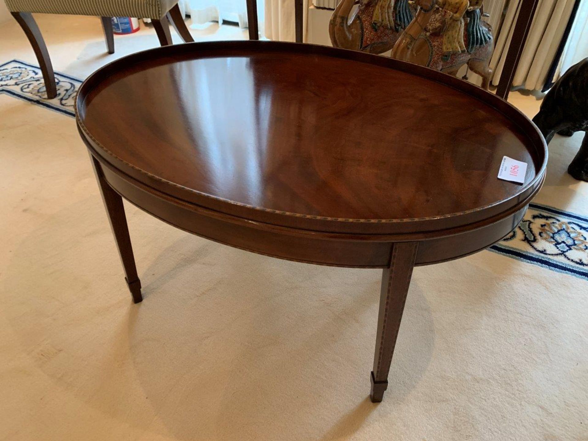 Mahogany Georgian style oval coffee table