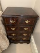 Two mahogany Georgian style small chests of four drawers