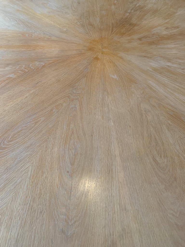 Large limed oak octagonal table - Image 3 of 5