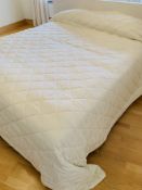 Cream 100% cotton quilted bedspread by Harrods