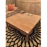 Large square limed oak coffee table