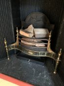 Regency style brass fire grate