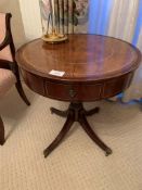 Mahogany drum table