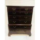 Victorian mahogany chest on chest