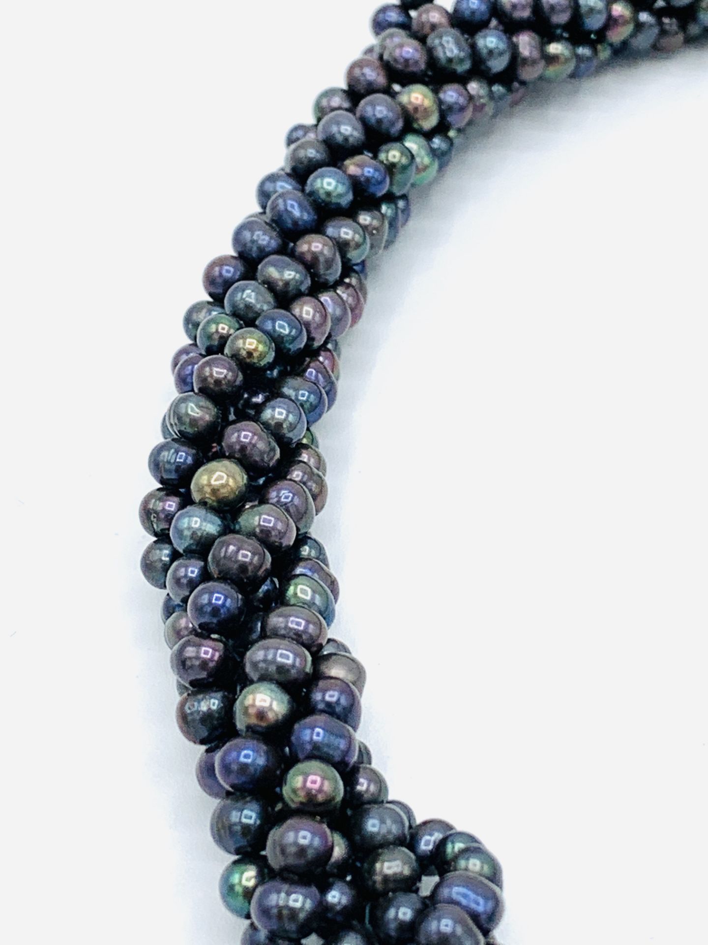 Six strand black Tahitian pearl necklace - Image 3 of 4