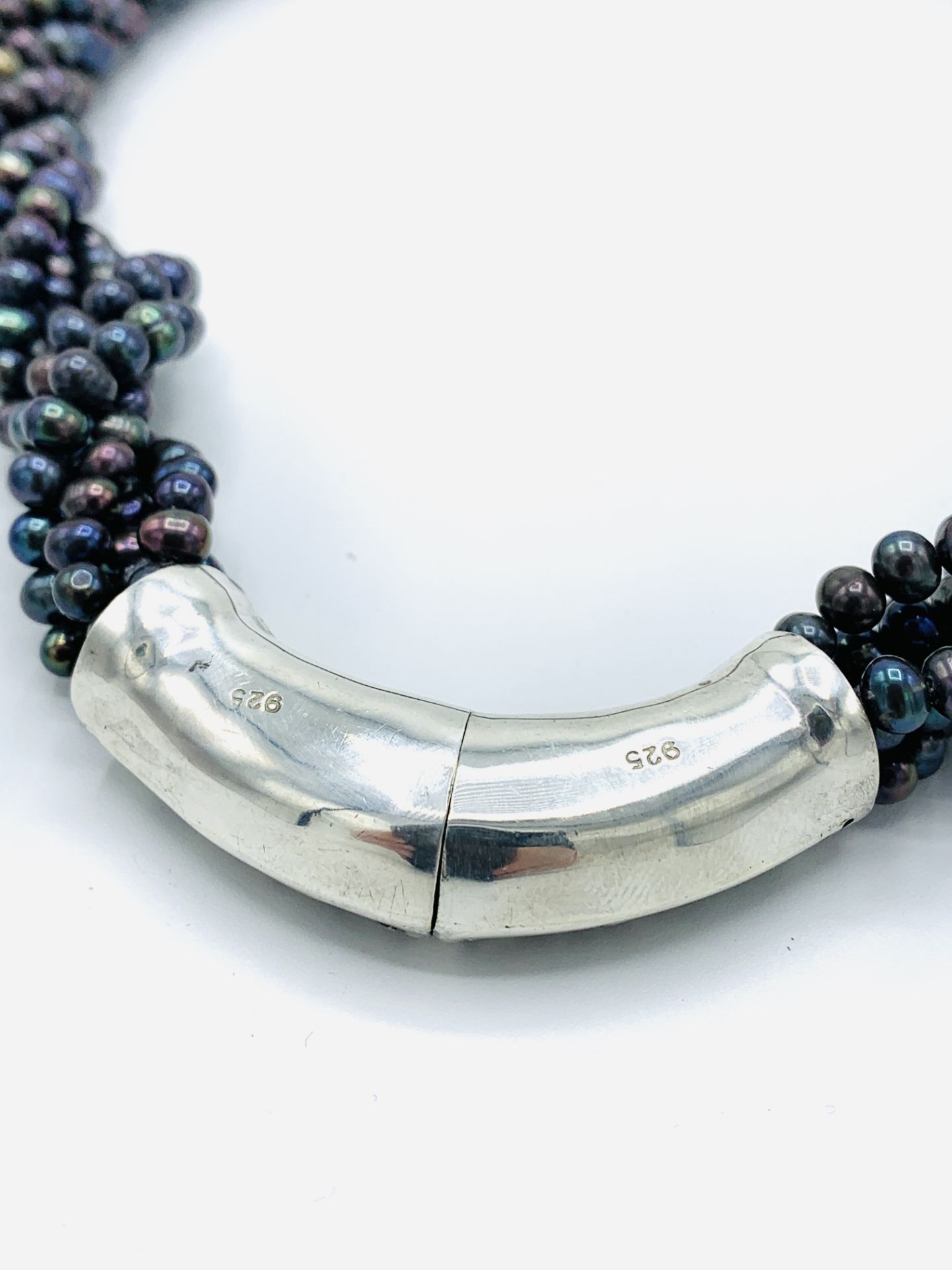 Six strand black Tahitian pearl necklace - Image 2 of 4