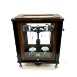 Cased Laboratory Balance Scales by W.E. George & F.E. Becker