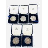 Five hallmarked silver medals by Mappin & Webb inscribed National Horse Association of Great Britain