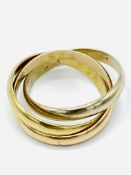 Cartier triple yellow gold wedding ring