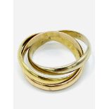 Cartier triple yellow gold wedding ring