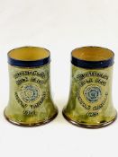 Two Royal Doulton tankards "Southfields Rifle Club Weekly Handicap 1907"