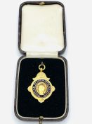 9ct gold medal by Kemp Bros, Union Street, Bristol, hallmarked 1934