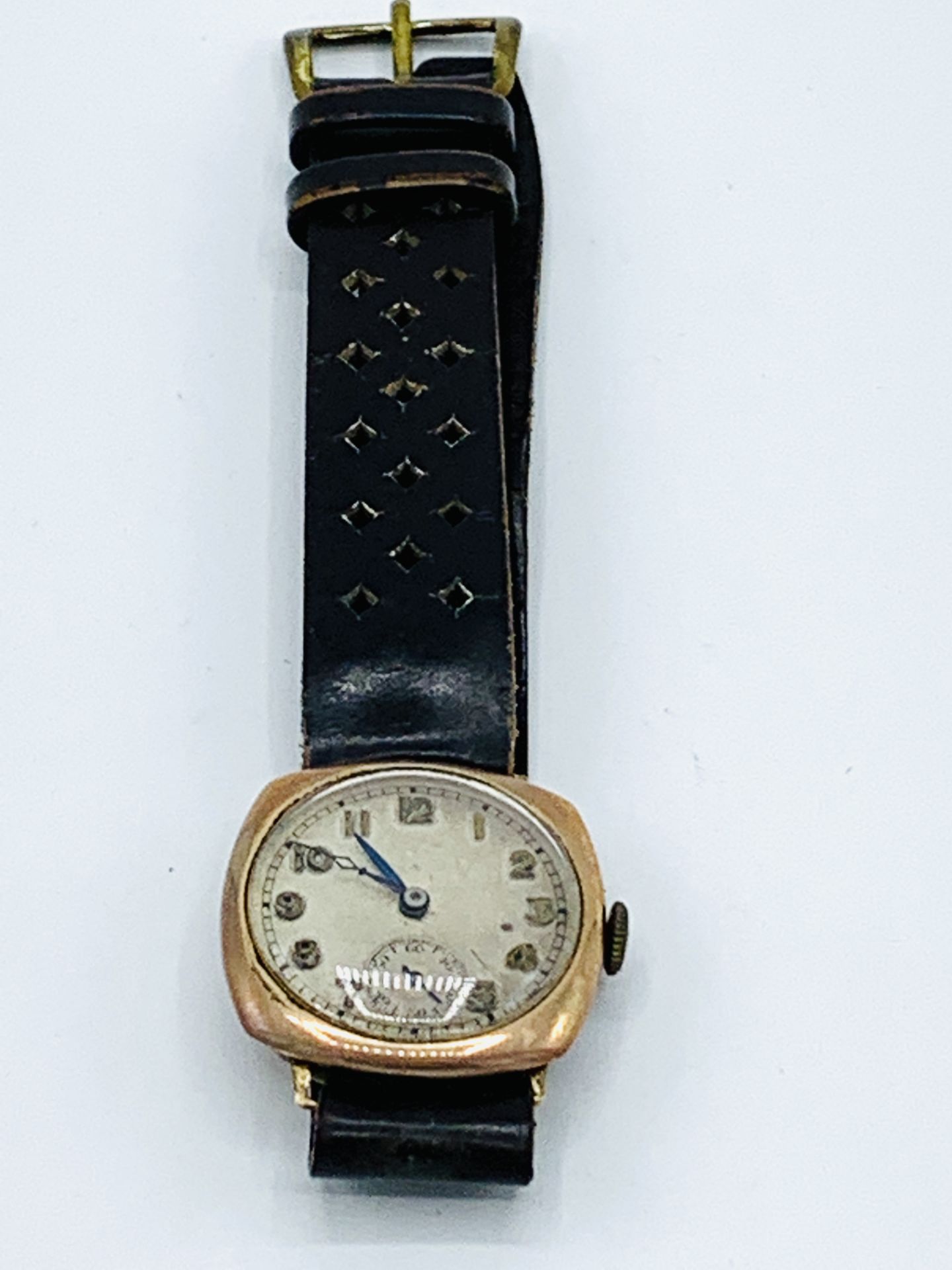 Atlantic' 18k gold cased wrist watch; 1930s 9ct gold cased wrist watch; 'Vertex' wrist watch - Image 3 of 10