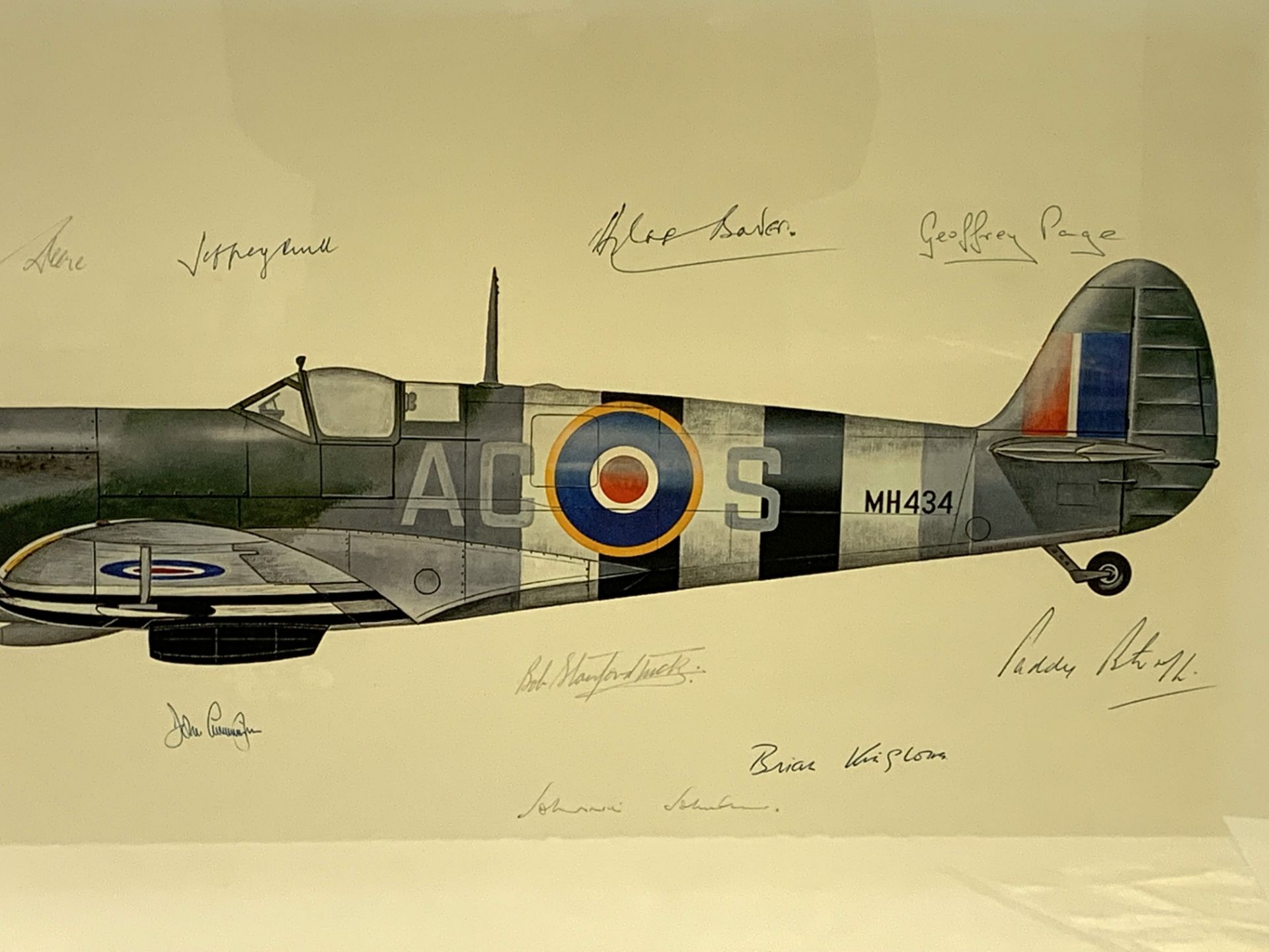 Two prints of Spitfires, signed - Image 2 of 4