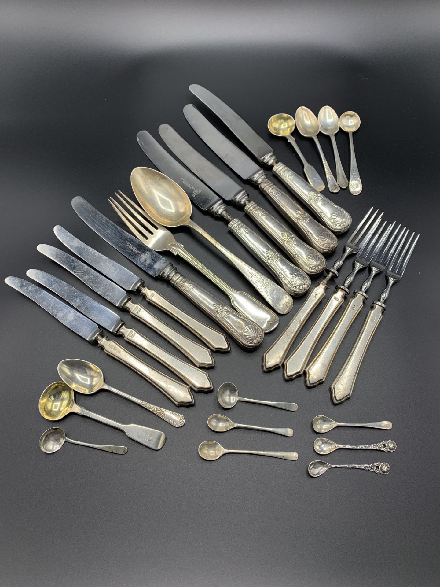 A quantity of silver flatware