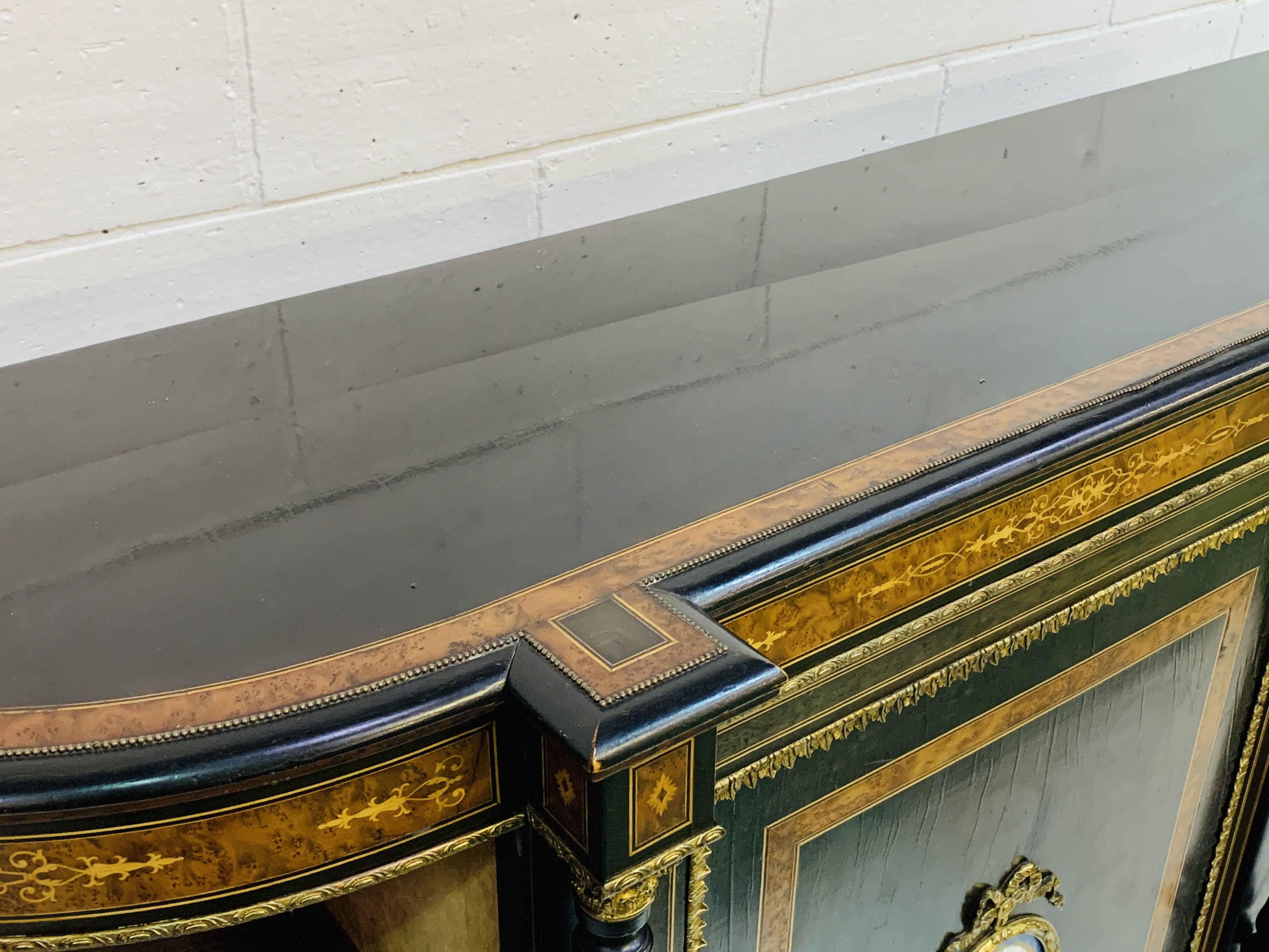 Victorian ebonised and walnut Credenza - Image 6 of 10