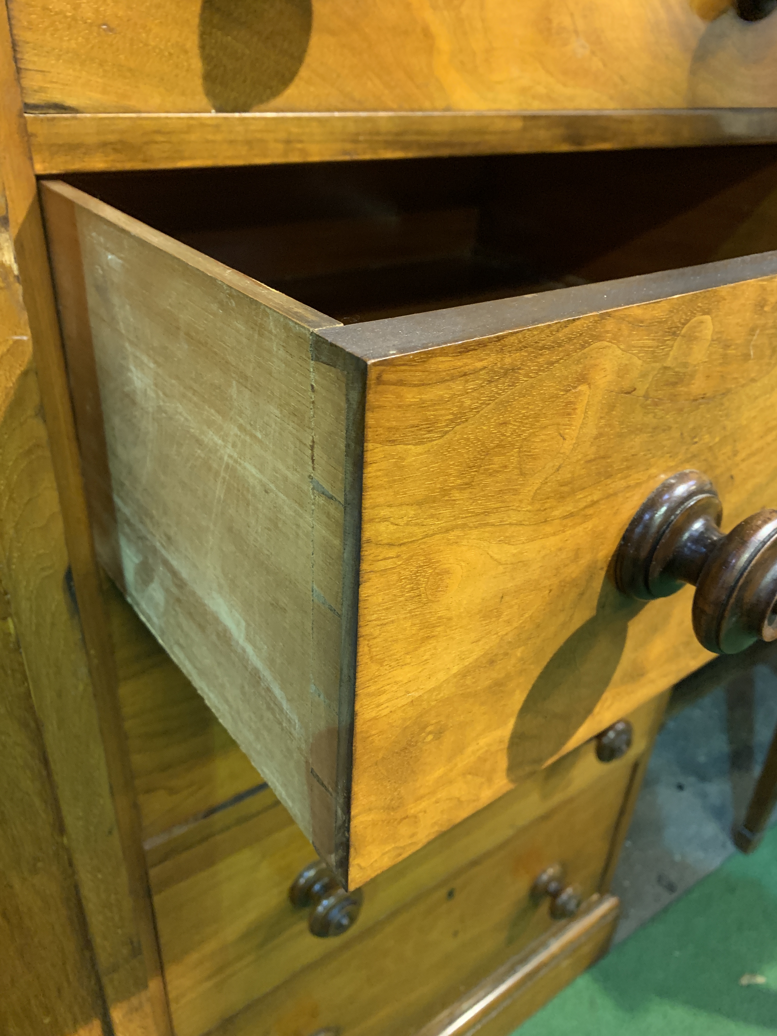 Victorian mahogany chest of drawers cum linen press. - Image 6 of 7