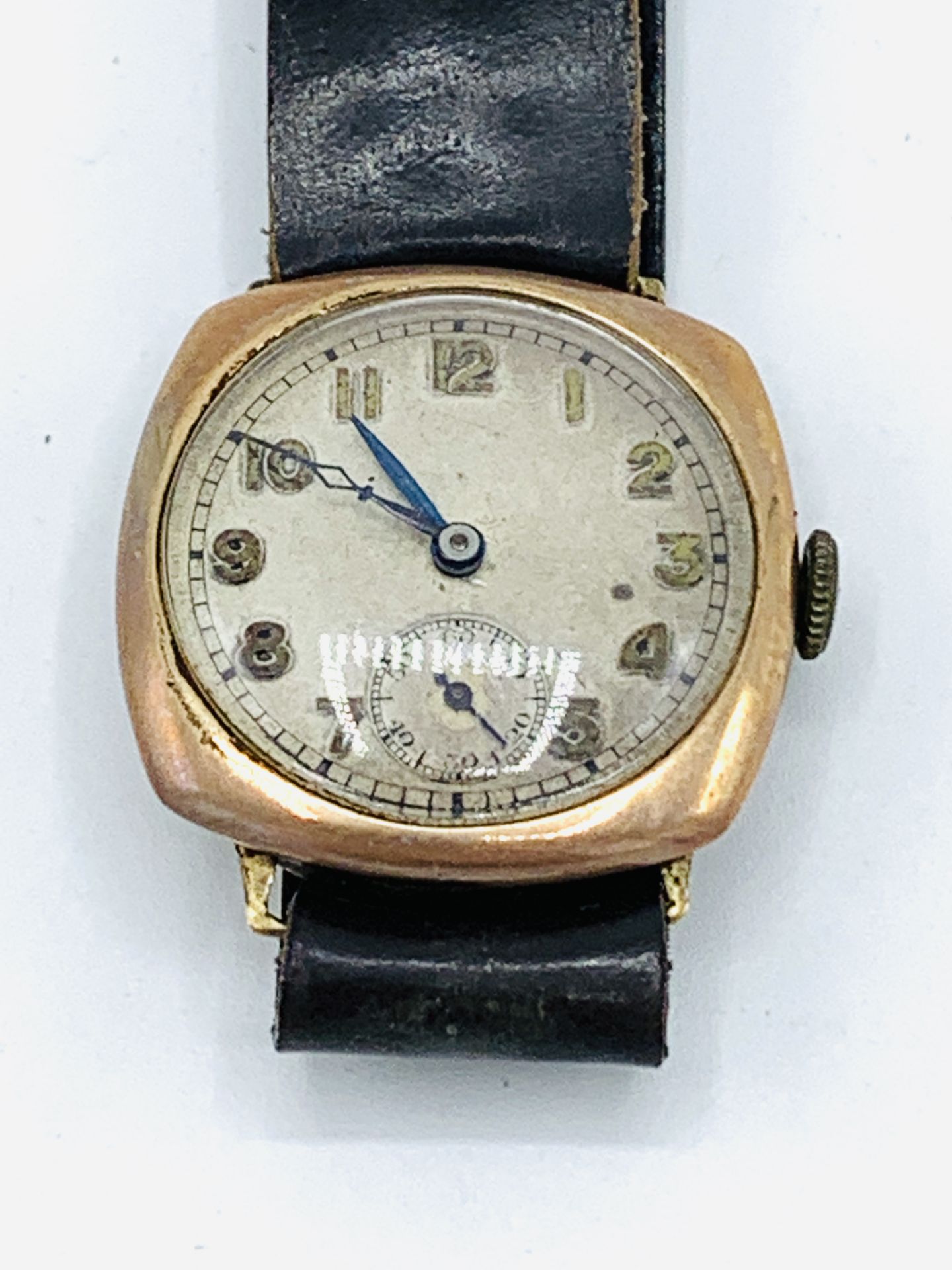 Atlantic' 18k gold cased wrist watch; 1930s 9ct gold cased wrist watch; 'Vertex' wrist watch - Image 4 of 10