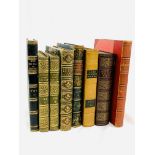 Eight quarto volumes with decorative bindings