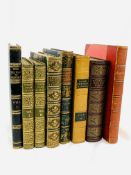 Eight quarto volumes with decorative bindings