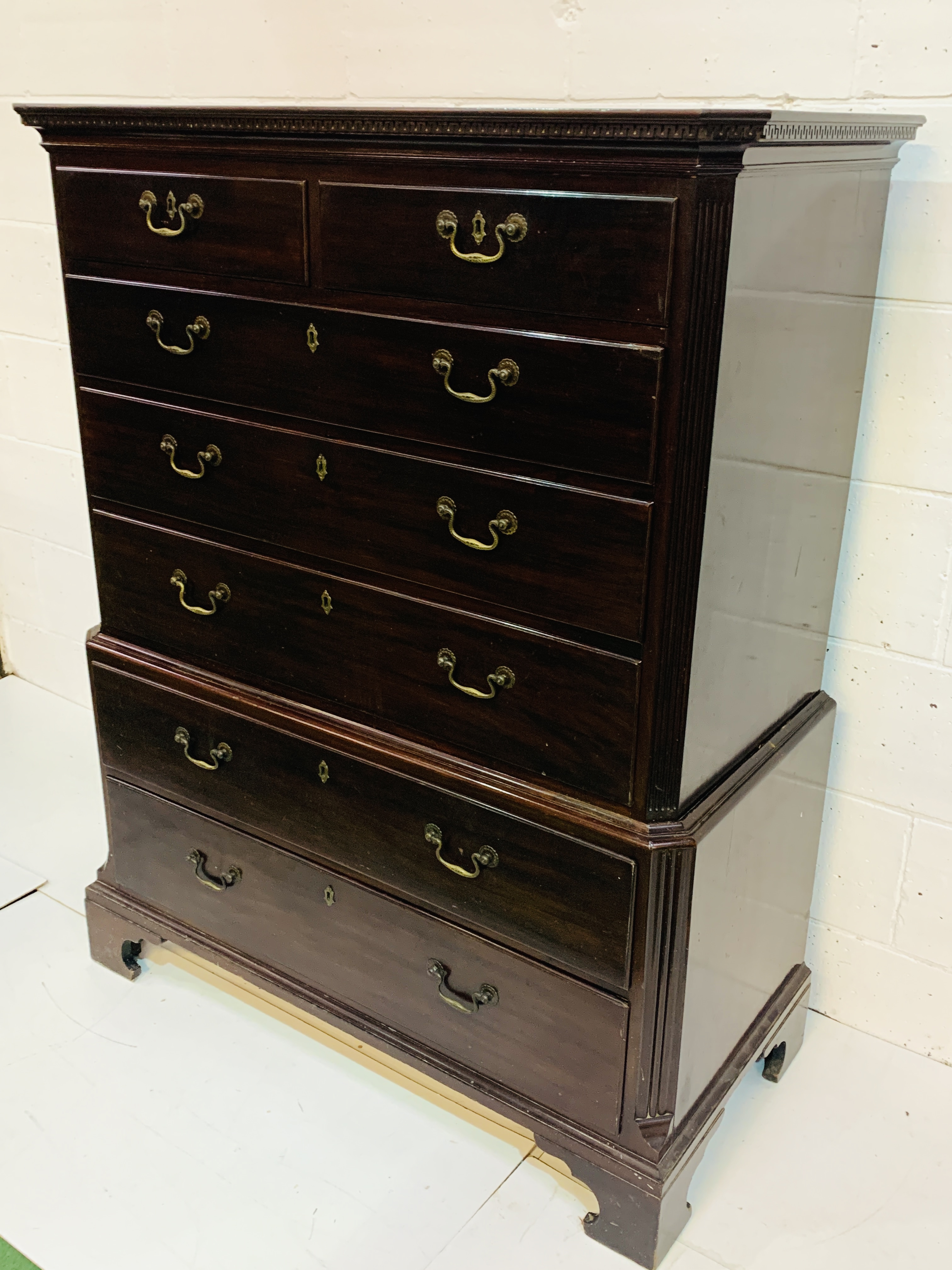 Victorian mahogany chest on chest - Image 2 of 5