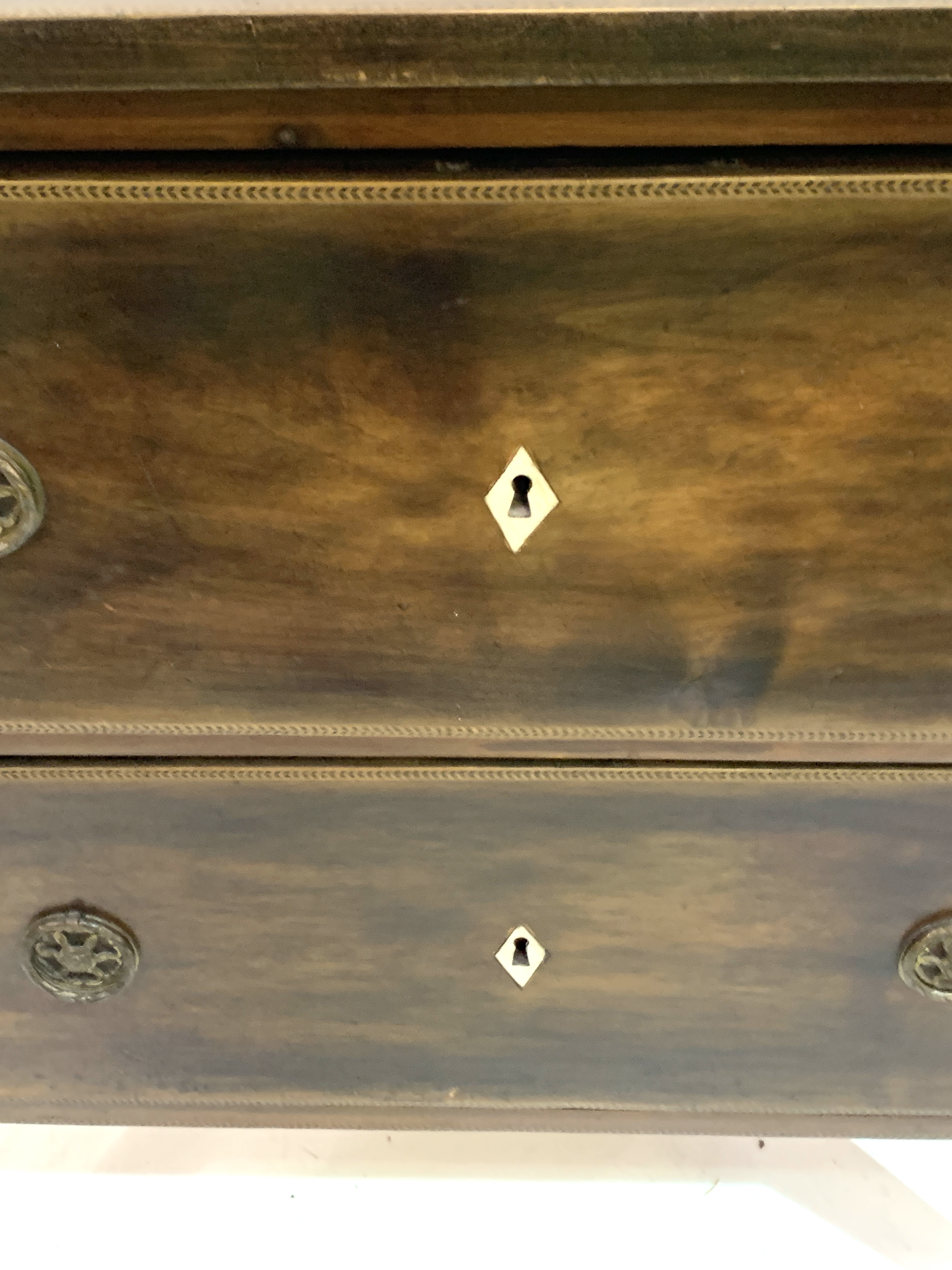 Mahogany chest of two drawers - Image 6 of 7