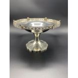 Sterling silver pierced gallery fruit bowl/centerpiece