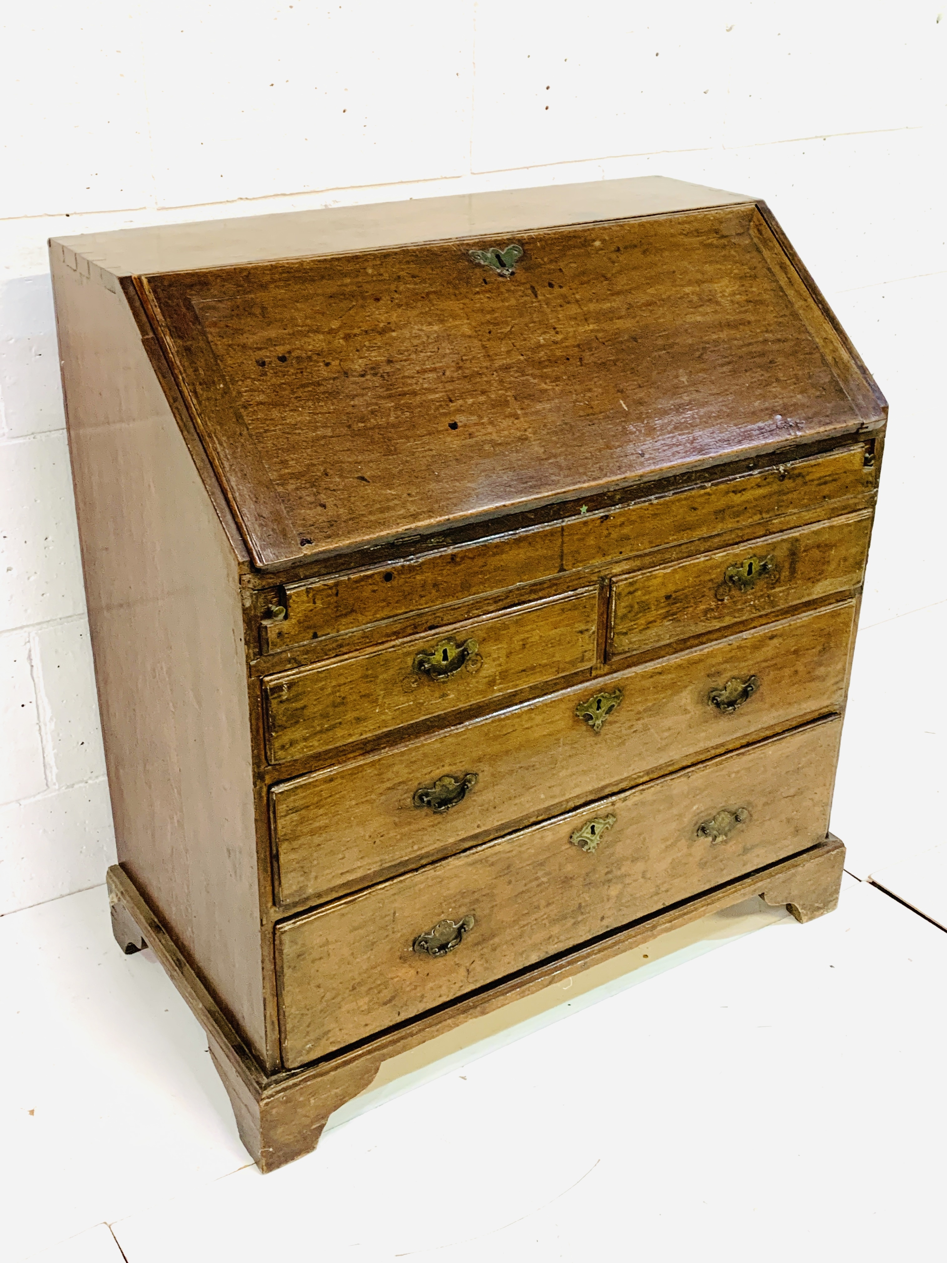 Georgian oak bureau - Image 2 of 6