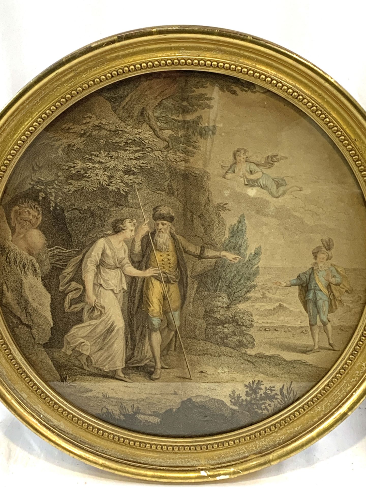 Four circular gilt framed and glazed prints of scenes from Shakespeare plays - Image 4 of 4