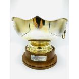A gilded silver plate bowl, on plinth inscribed "The Ladbroke Handicap, Ascot, 22nd June 1996"