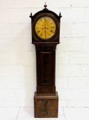 Mahogany veneer long case clock by Geo. White, Glasgow